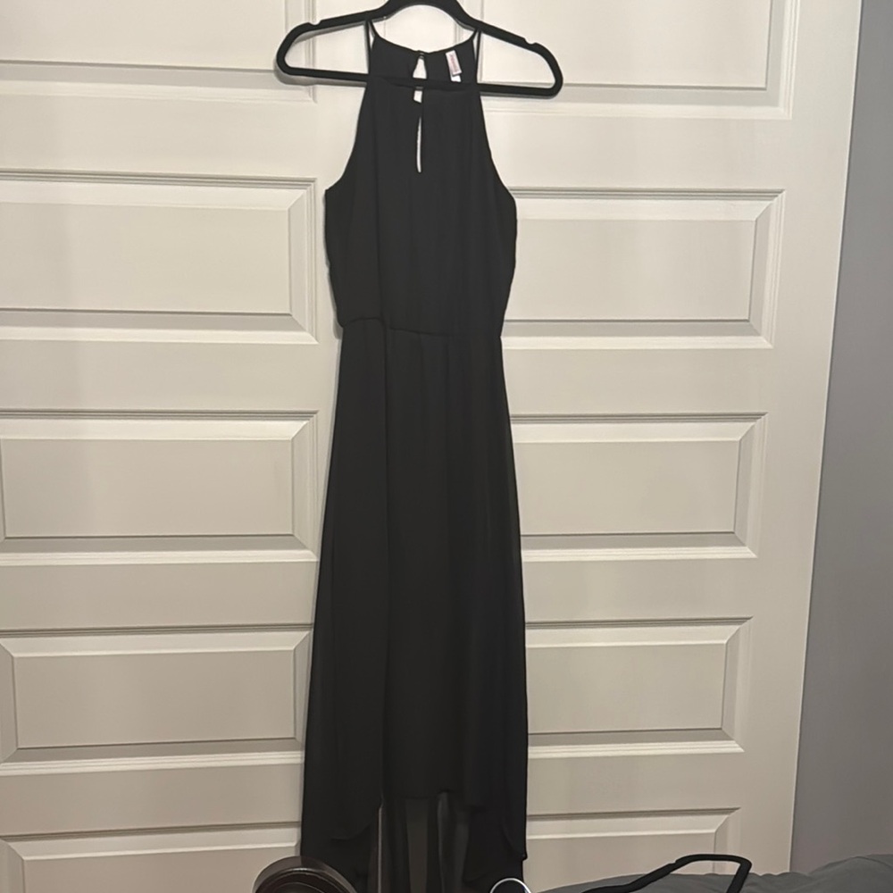 Xhilaration Black Halter High Low Gown
